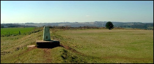 The Trig Point on Leckhampton Hill.