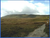 Whernside and the well maintained path to the top .