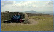 Lunch on top of Whernside .