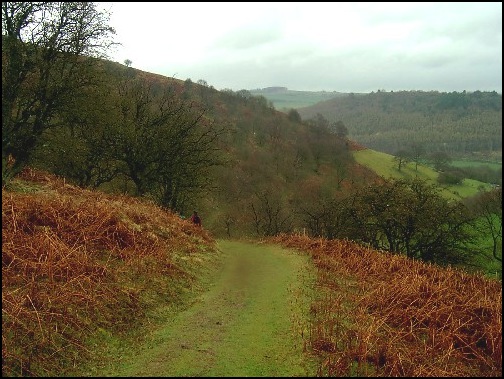 The path that descended to the east and north side of Herrock Hill.