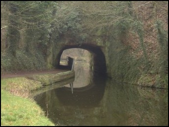 Canal and sandstone archway on the Staffordshire and Worcestershire Canal.