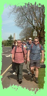 Jeff and Gary leading the way as we leave the Centre of England Monument.