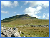 One of my favourite views of Pen-y-ghent, with the different rock layers now more recognisable .