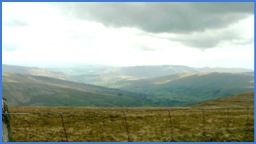 The view of Dent Dale from near the top of Whernside .
